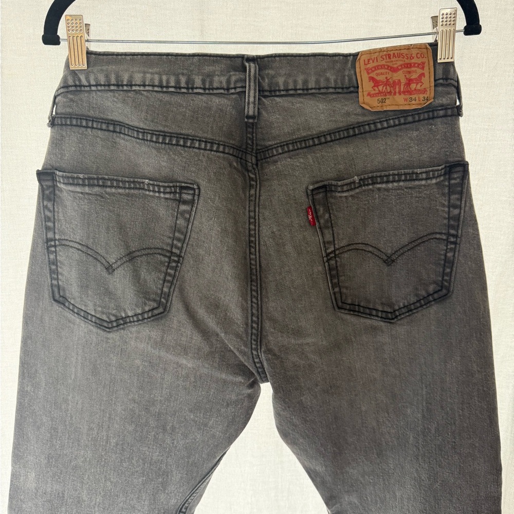 Levi’s 502 Taper Gray Jeans Men’s 34x34 Denim Levi Strauss